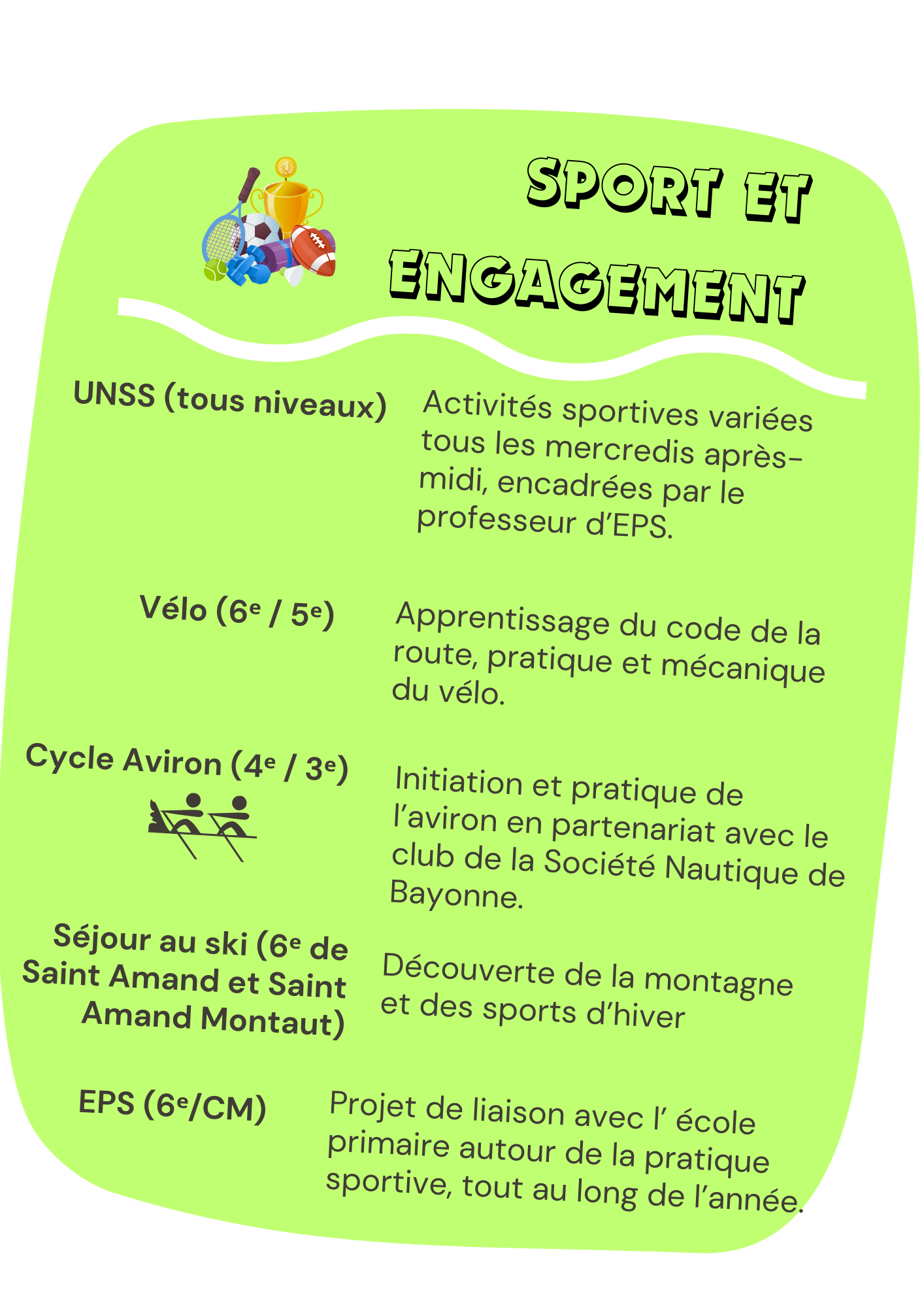 Nos projets et activités – Etablissement St Amand de Bayonne