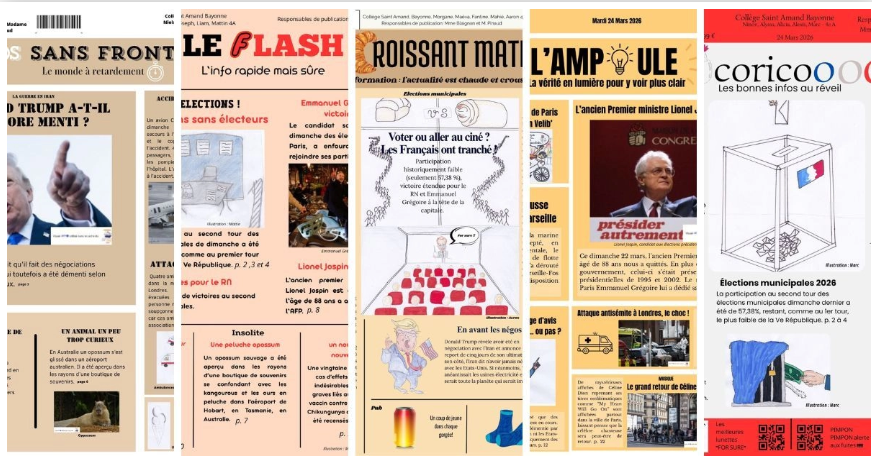 Concours de Unes : les 4A relèvent le défi !