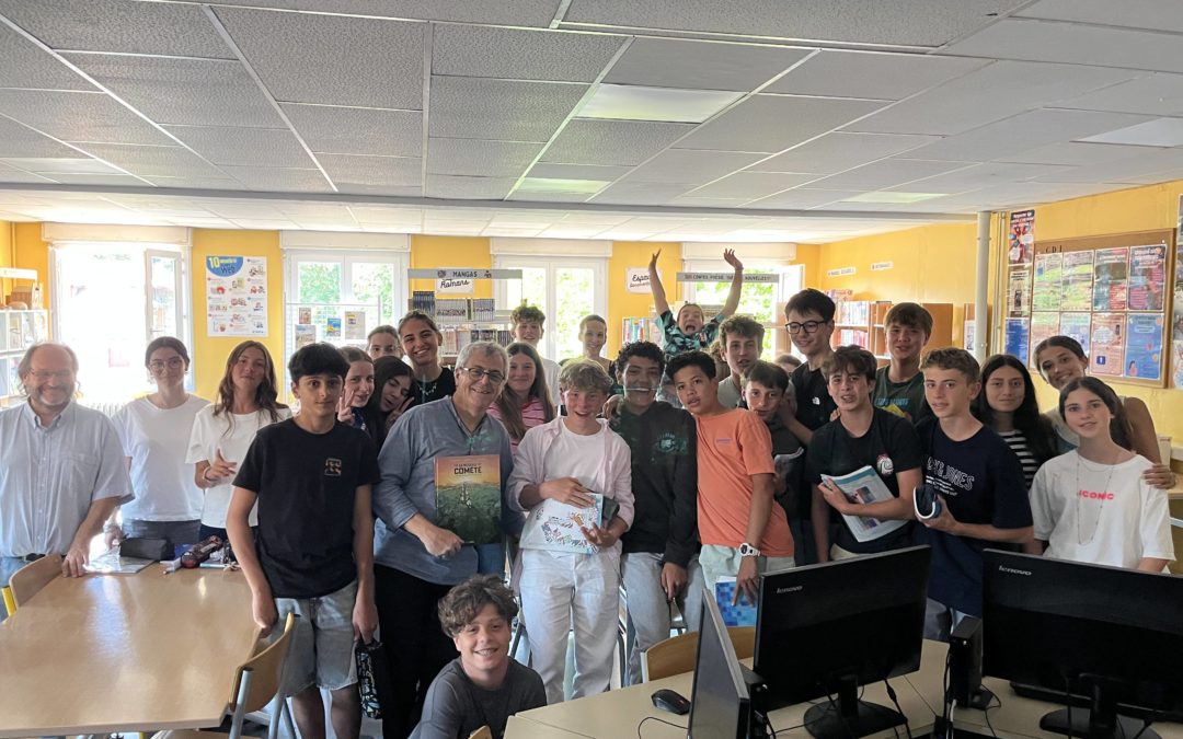 Critiques littéraires en herbe, les 4eB ont rencontré le dessinateur Marko dans le cadre du Prix BD64